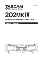 Tascam 202-Mk4 - Owners Manual